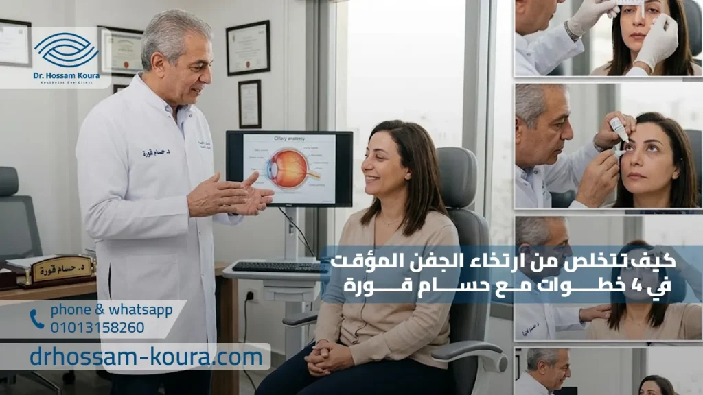 كيف تتخلص من ارتخاء الجفن المؤقت في 4 خطوات مع حسام قورة