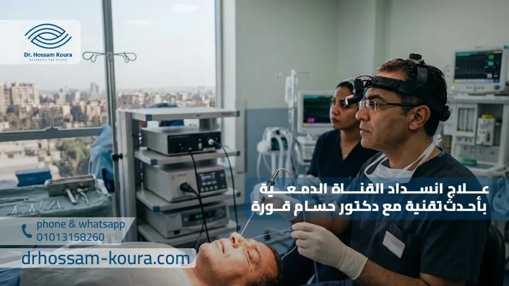 علاج انسداد القناة الدمعية بأحدث تقنية مع دكتور حسام قورة