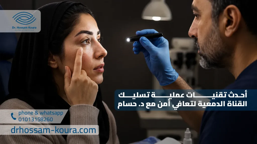 أحدث تقنيات عملية تسليك القناة الدمعية لتعافي أمن مع د. حسام