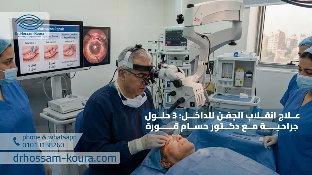علاج انقلاب الجفن للداخل: 3 حلول جراحية مع دكتور حسام قورة